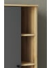 Furn.Design Bad-Midischrank grau, Evoke Eiche, Badmöbel Kommode, 51 x 128 cm