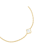 Glanzstücke München Armband Kleeblatt aus Edelstahl mit Perlmutt in gelbgold