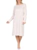 NORMANN Langarm Nachthemd klassische Design Knopfleiste am Hals - 87438 in creme