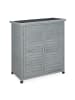 relaxdays Gartenschrank in Grau - (B)86,5 x (H)97 x (T)47 cm