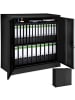 tectake Büroschrank mit 3 Böden, abschließbar, 90x40x90 cm