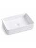 relaxdays Waschbecken in Weiß - (B)50 x (H)11 x (T)35 cm