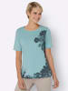 Sieh an! Kurzarmshirt in mint-bedruckt