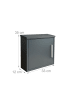 relaxdays Briefkasten in Anthrazit - (B)33 x (H)35 x (T)12 cm