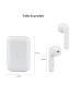 Platyne Bluetooth-Earbuds mit Touch-Steuerung v5.0+EDR in Weiß
