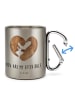 Mr. & Mrs. Panda karabinerbecher Otter Herz mit Spruch in Silber