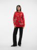 Vero Moda Strickpullover in Chinese Red