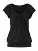 LASCANA V-Shirt in schwarz