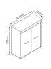 VCM  Holz Kommode Sideboard Anrichte Usilo 2 Drehtüren in Anthrazit / Honig-Eiche