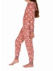 NORMANN Jumpsuit Schlafanzug Overall Coralfleece Tupfen - 76793 in rosa