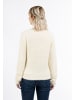 myMo Damen Strickpullover in Wollweiss