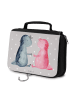 Mr. & Mrs. Panda Kosmetiktasche Axolotl Liebe ohne Spruch in Grau Pastell