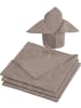 Erwin Müller Jacquard, Baumwollmischung Serviette 4er-Pack Oberhausen in taupe