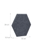 relaxdays 6 x Filzpinnwand in Grau - (B)30 x (H)26 x (T)0,9 cm