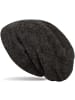 styleBREAKER Feinstrick Beanie Mütze in Schwarz meliert