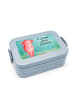 Mr. & Mrs. Panda MEPAL Bentobox Axolotl Liebe Design mit Spruch in Blau Pastell