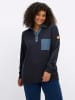 sheego Langarm-Pullover in tiefblau
