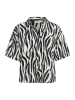 b. young Kurzarmhemd BYFALAKKA Relaxed fit in Black Animal Mix