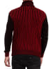 Rusty Neal 1/2 Zip Pullover im Kontrast Design  in Rot / Schwarz