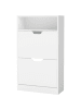VASAGLE Schuhschrank Custos in Weiß - (B)60 x (H)102 x (T)24 cm