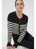 Kaffe Strickjacke KAlizza Regular fit in Black/Turtledove Half Stripe
