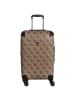 Guess Berta 22 IN - 4-Rollen-Trolley 64 cm erw. (coal logo) in latte loggo/brown