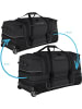 normani Reisetrolley 120-150 L mit Kleidertaschen in Schwarz/Grau