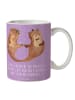 Mr. & Mrs. Panda Bedruckte Tasse Scherben Polterabend mit Spruch in Lavendeltraum