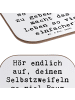 Mr. & Mrs. Panda Coaster Spruch Zweifel an sich selbst mit Spruch in Weiß