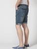 KOROSHI DENIM TAPERED FIT SHORTS in blau