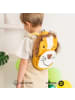 Crochetts Rucksack Löwe in Gelb und Weiß – (B)27 x (H)34 x (T)11 cm