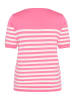 KAFFE curve Strickpullover KClizzy Regular fit in Pink Half Stripe