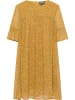 DreiMaster Vintage Damen Kleid in Dunkelgelb Mehrfarbig
