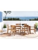 Beliani 7-tlg Gartentisch Set FORNELLI in Braun