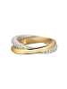 Elli Ring 925 Sterling Silber in Zweifarbig