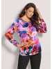 MADELEINE Elegante Seidenbluse mit floralem Print in pink / multicolor
