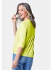 GOLDNER Kurzgröße:  Blusenshirt Chiffon-Shirt mit 3/4-Arm, Rundhals in hellgrün
