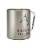 Mr. & Mrs. Panda Becher Einhorn Fitness mit Spruch in Silber