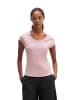 Marc O'Polo Pointelle-T-Shirt slim in Mild Rose