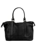 Samantha Look Reisetasche echt Leder in schwarz