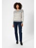 Kaffe Strickpullover KAlizza Regular fit in Grey Melange/Turtledove stripe