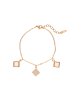 faina Women Chain Link Bracelet With Charms in Rose Gold White