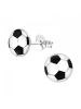 Alexander York Ohrringe, Ohrstecker FUSSBALL in 925 Sterling Silber, 2-tlg. in black