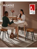 VASAGLE 2er-Set: Sitzhocker Ekho in karamellbraun - (B)48 x (H)48.2 x (T)48 cm