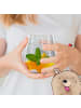 Mr. & Mrs. Panda Blümchentail Glas Milch Keks ohne Spruch in Transparent