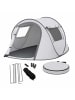 relaxdays Pop Up Zelt in Grau - (B)245 x (H)105 x (T)150 cm