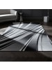KADIMA DESIGN Teppich Kurzflor Waschbar Wellen DRAU Strapazierfähig OEKO-TEX in Schwarz