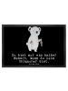 Mr. & Mrs. Panda Schmutzfangmatte Uhrmacher Herz mit Spruch in Schwarz