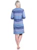 NORMANN Nachthemd langarm Bündchen Streifen - 76170 in blau-melange
