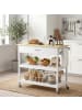 HOMCOM Küchenwagen-108,8L x 51B x 92,5H cm-Weiß